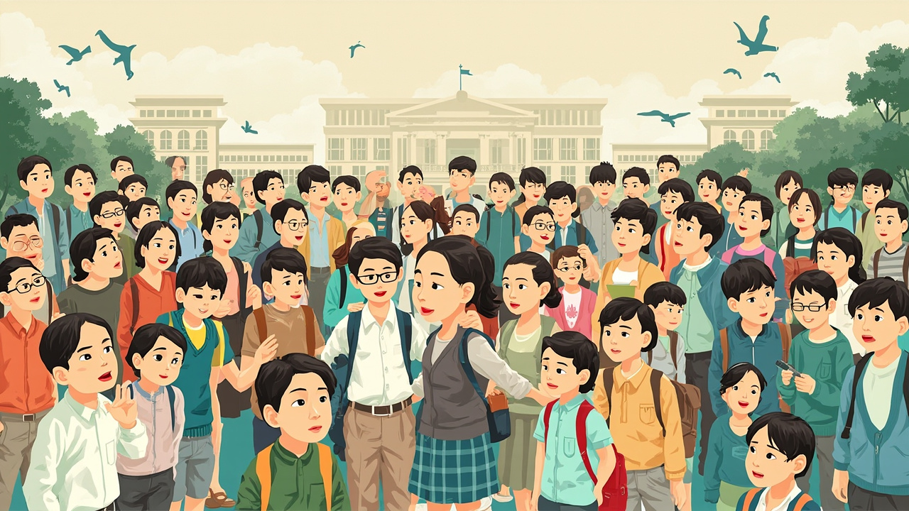 校方回应高校新生年龄跨度争议的新闻现场示意图